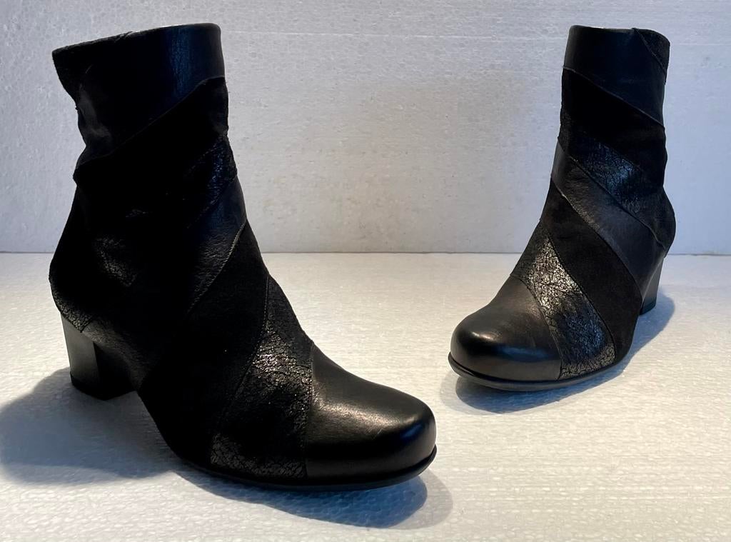 Durea design enkel laarzen hakken met mooie details zwart 41, Zwart, Lage of Enkellaarzen, Ophalen of Verzenden, Zo goed als nieuw