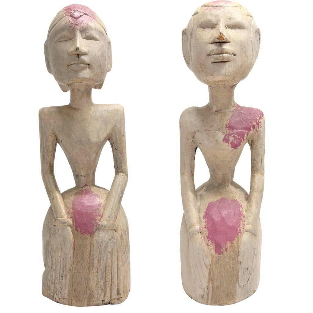Voorouderfiguren – Kleine Soenda-eilanden, Antiek en Kunst, Indonesië, Ophalen of Verzenden, Beeld, Hout