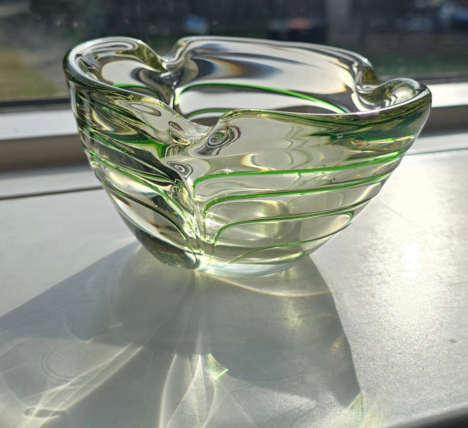 Vintage Murano Art Glass Asbak / Vide-Poche, Antiek en Kunst, Antiek | Glas en Kristal, Ophalen of Verzenden