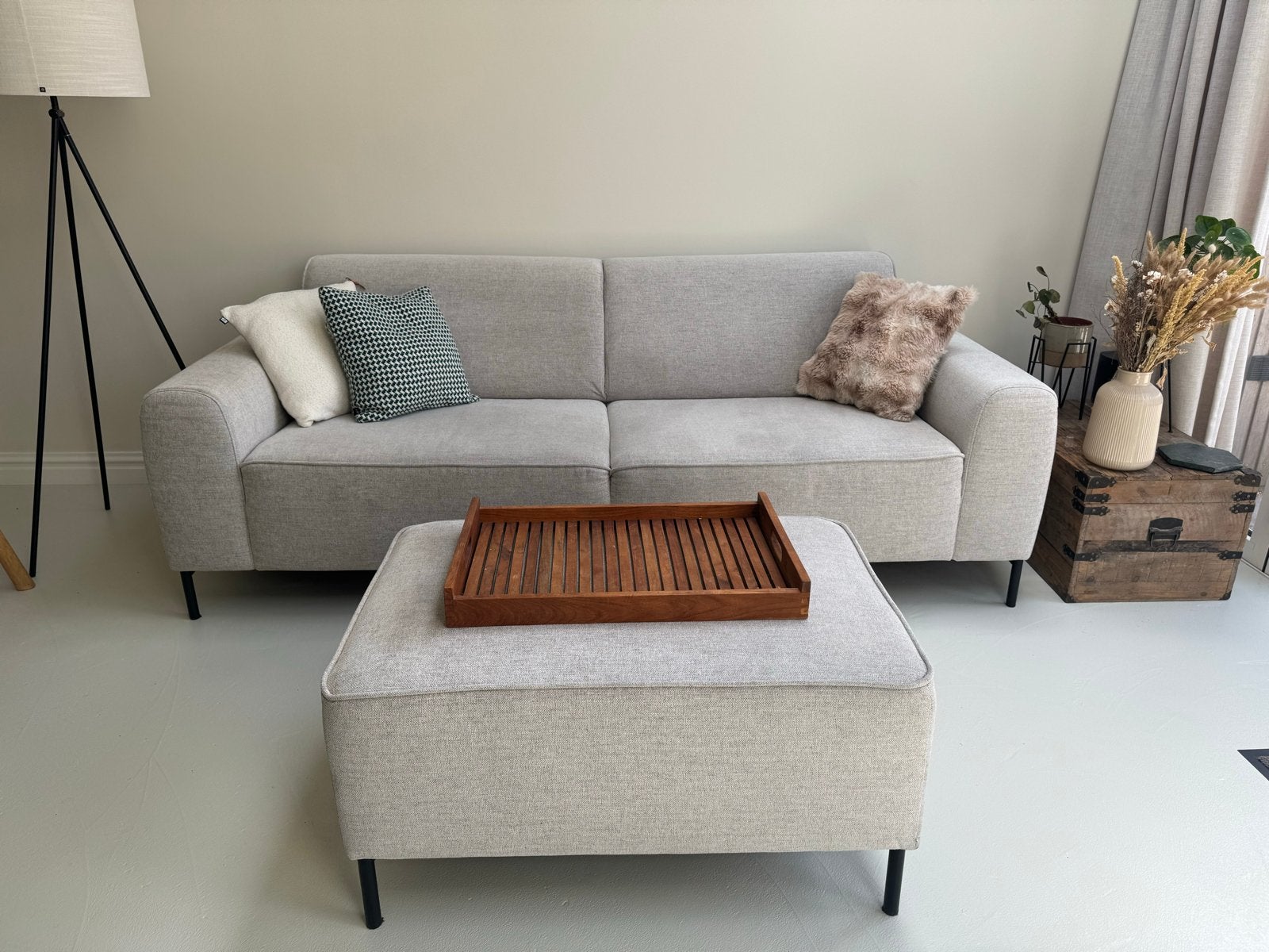 3-zitsbank met hocker - Inclusief cleaning service, Ophalen, Gebruikt, Driepersoons, 75 tot 100 cm