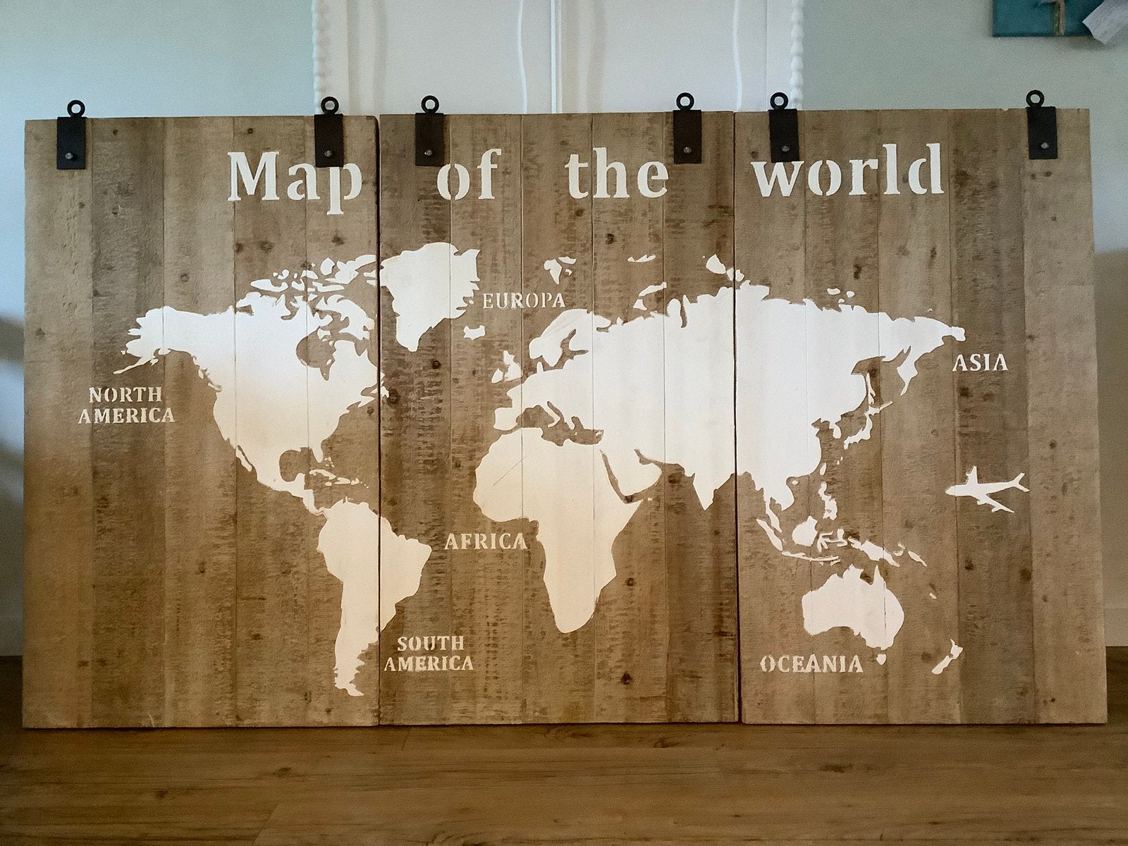 Grote Houten Wereldkaart  “Maps of the World” van Loods 5, Ophalen, Zo goed als nieuw
