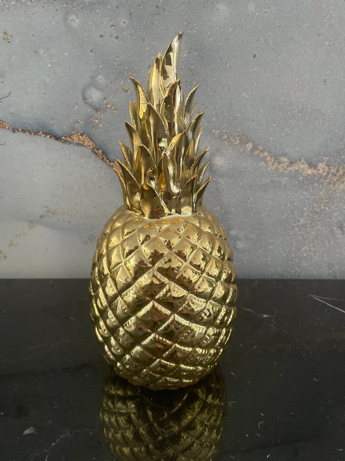 Gouden Ananas Decoratie - Pols Potten Stijl, Overige materialen, Ophalen of Verzenden, Zo goed als nieuw, Goud