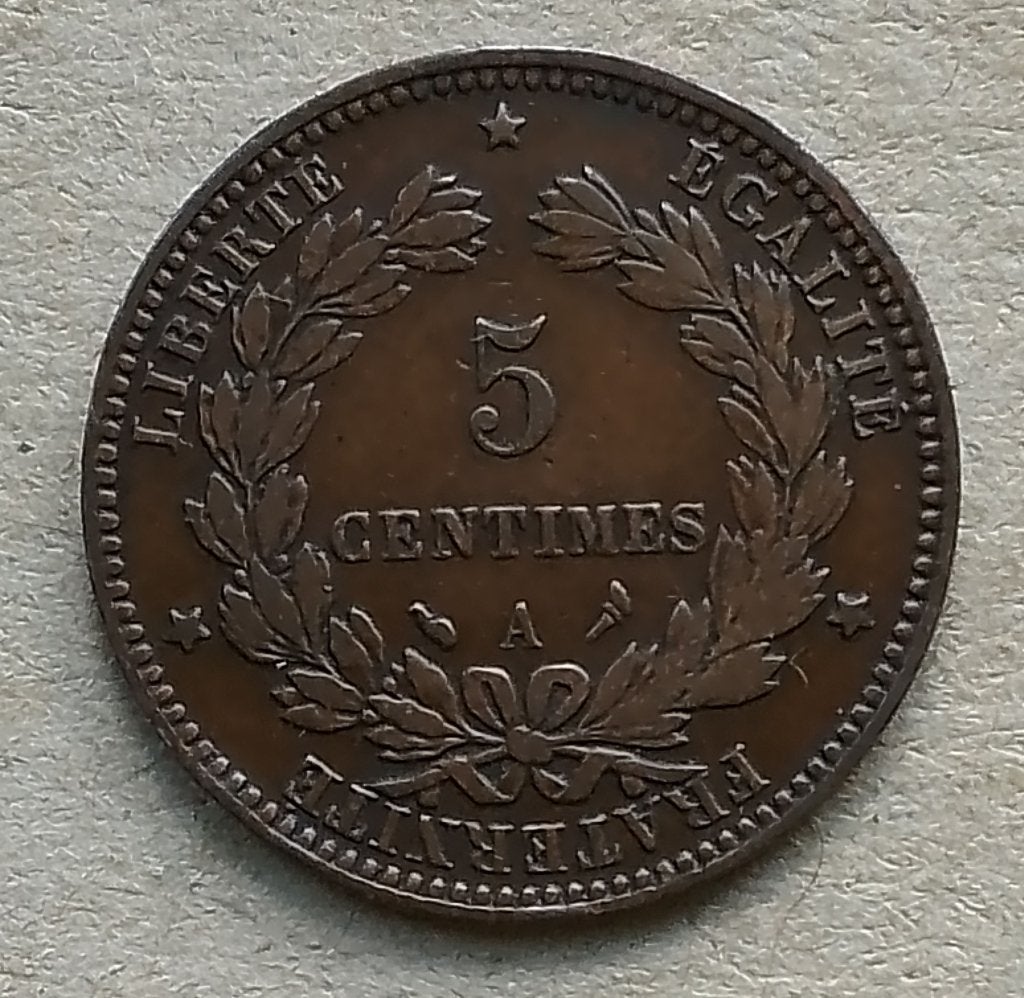 Frankrijk, 5 centimes 1897 A, Ophalen of Verzenden, Frankrijk, Losse munt
