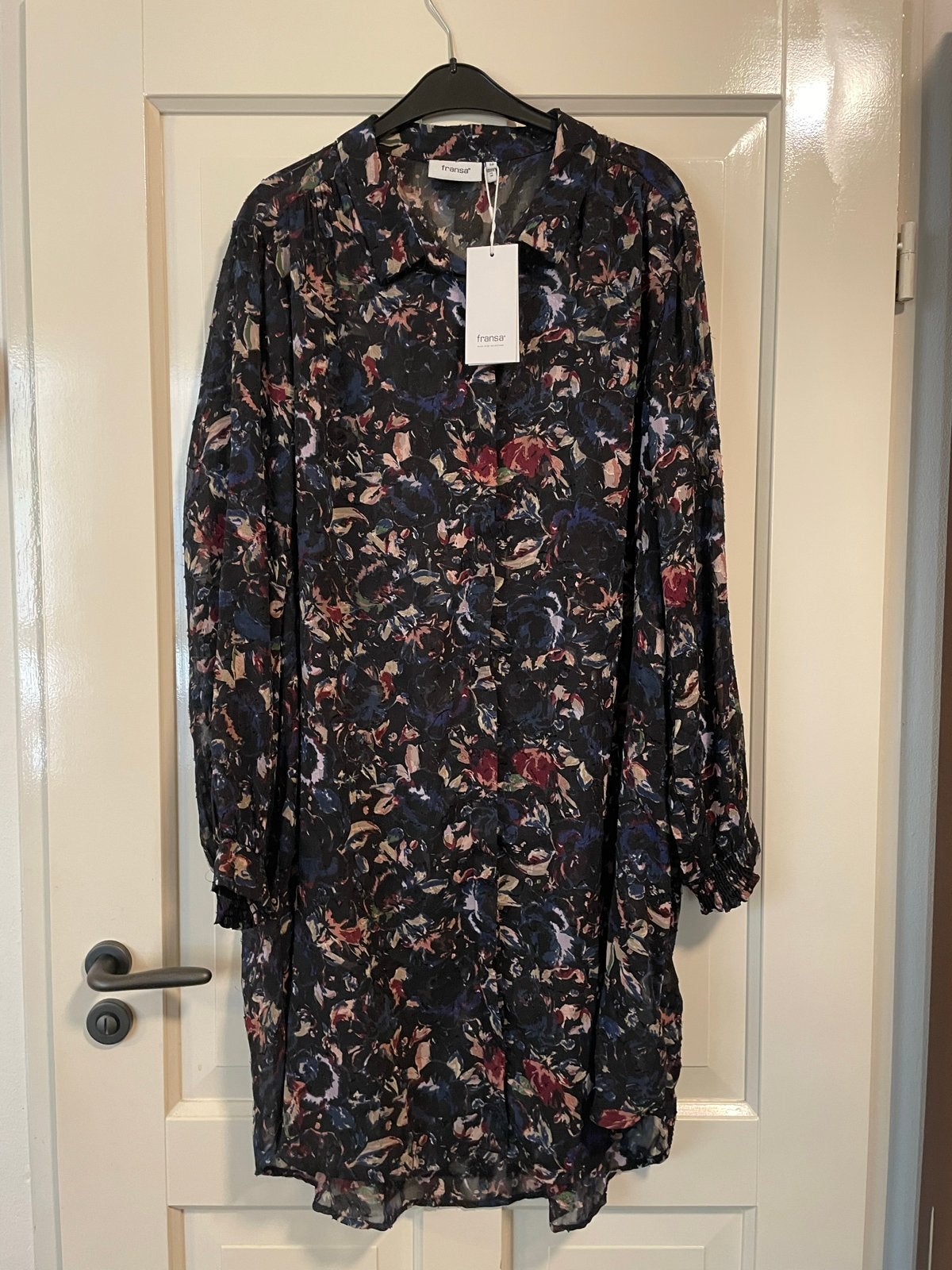 Fransa Plus Size Bloemenprint Jurk Maat 50 Nieuw, Ophalen of Verzenden, Nieuw, Meerkleurig, Jurk