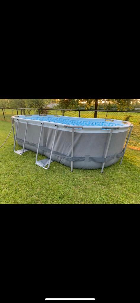Bestway Zwembad ovaal 4.27x2.50m, Tuin en Terras, Zwembaden, Ophalen, 200 tot 300 cm, 80 tot 120 cm, Zo goed als nieuw