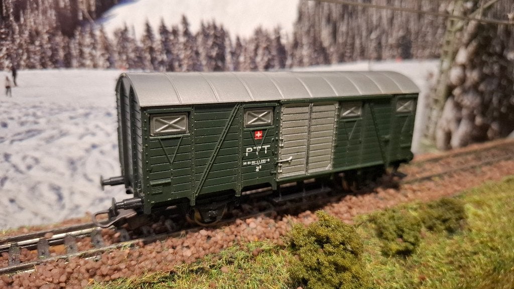 Lima H0 – SBB PTT gesloten postwagon (303159 / 00-11 292-0), Gebruikt, Gelijkstroom, Wagon, Ophalen of Verzenden