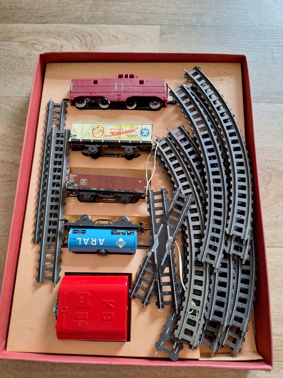 Vintage BUB Treinset met Locomotief, Wagons en Rails, Ophalen of Verzenden, Gebruikt, Treinset, Overige merken