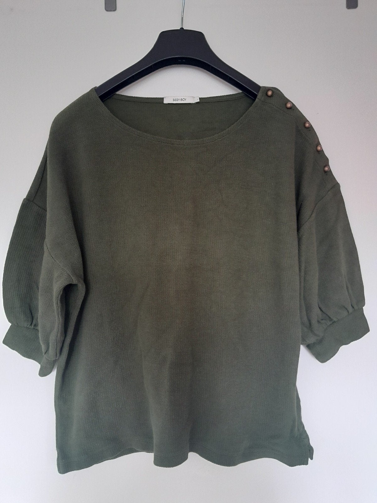 Sissy-Boy Groene Top met Korte Mouwen en Knopen, Maat 42/44 (L), Sissy-Boy, Ophalen of Verzenden, Zo goed als nieuw