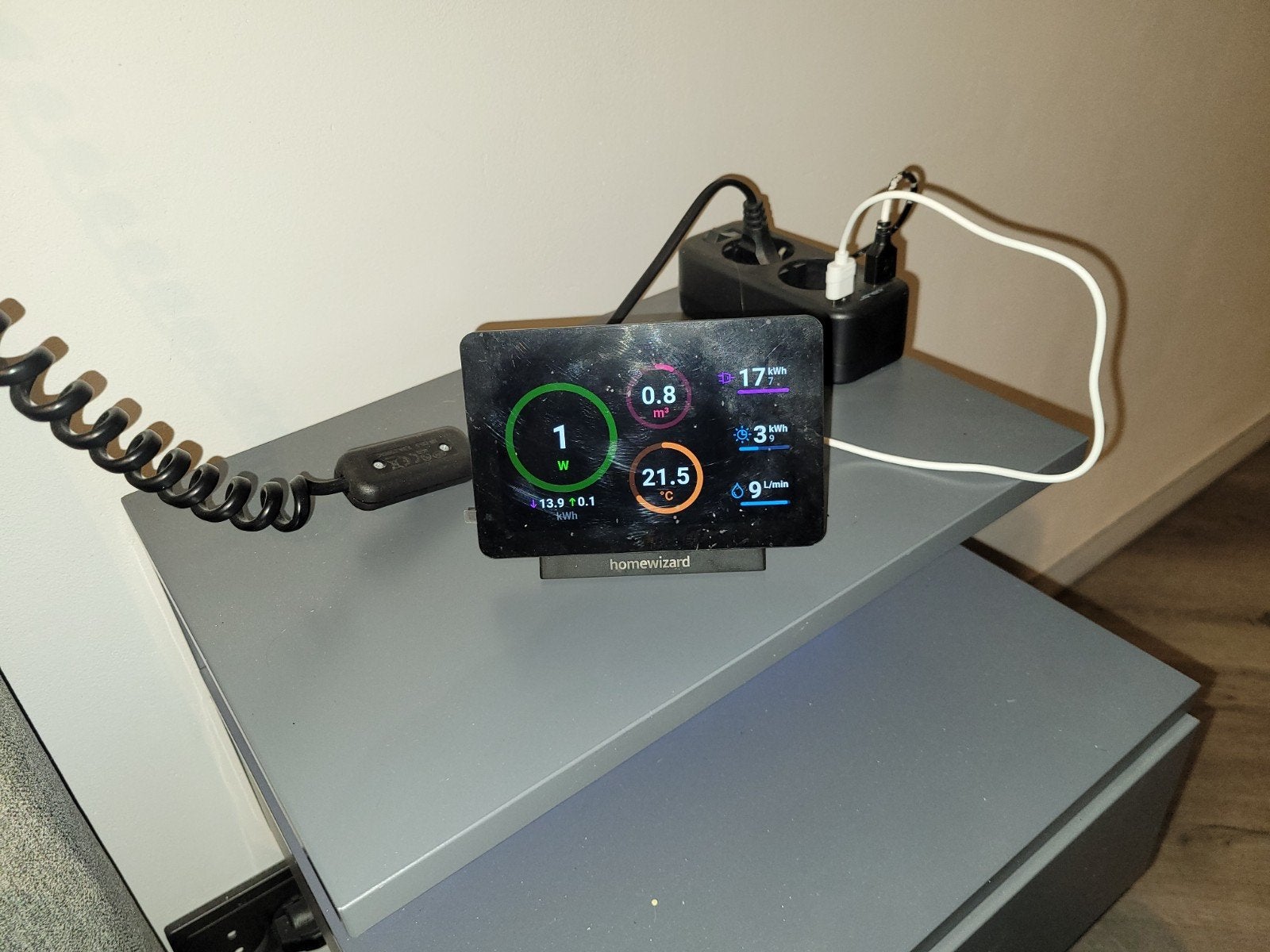 Homewizard display met originele beschermfolie., Computers en Software, Usb-aansluiting, P1 Meter, Ophalen of Verzenden, Wi-Fi