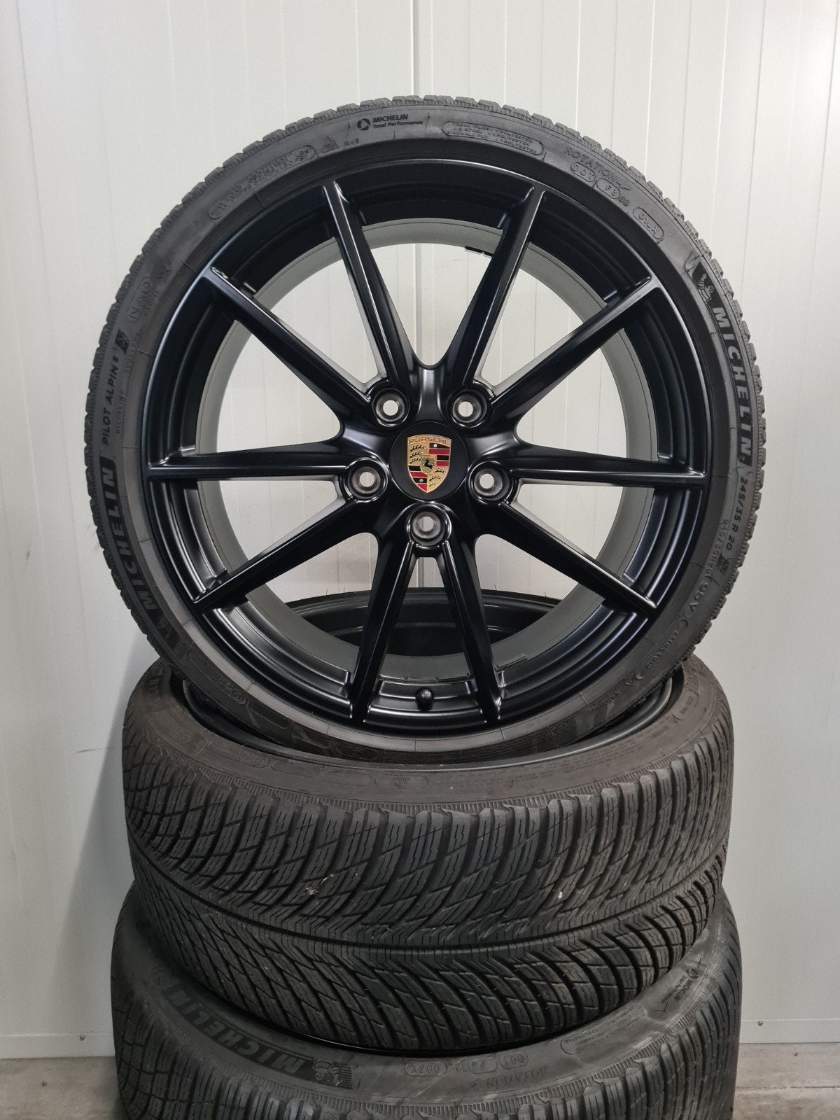 20/21' Porsche 911 992 Velgen met winterbanden 8mm & 7.5mm, 295 mm, Banden en Velgen, Personenwagen, 21 inch