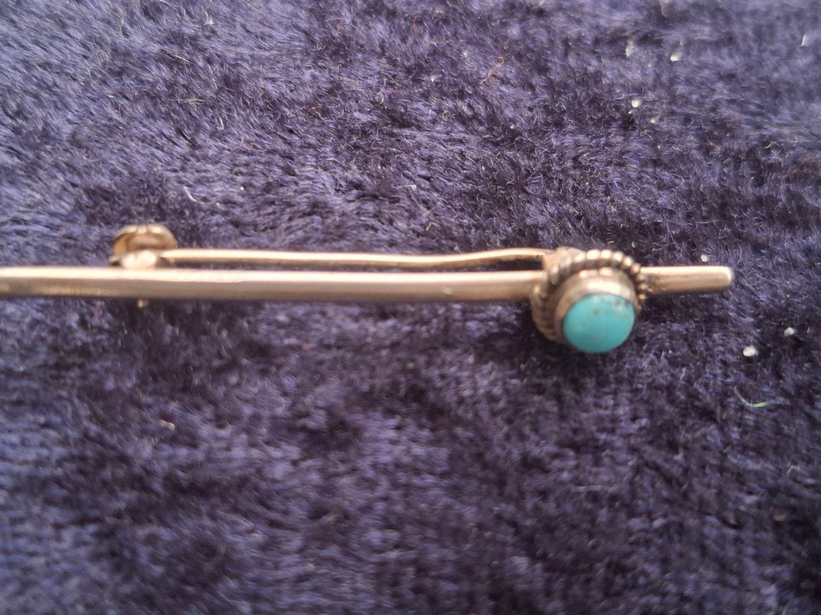 Antieke broche turquoise, Ophalen, Overige materialen, Broche