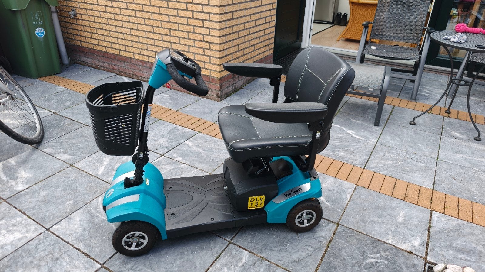 Kleine Scootmobiel opvouwbaar  kleur blauw, Diversen, Brommobielen en Scootmobielen, Ophalen, Gebruikt