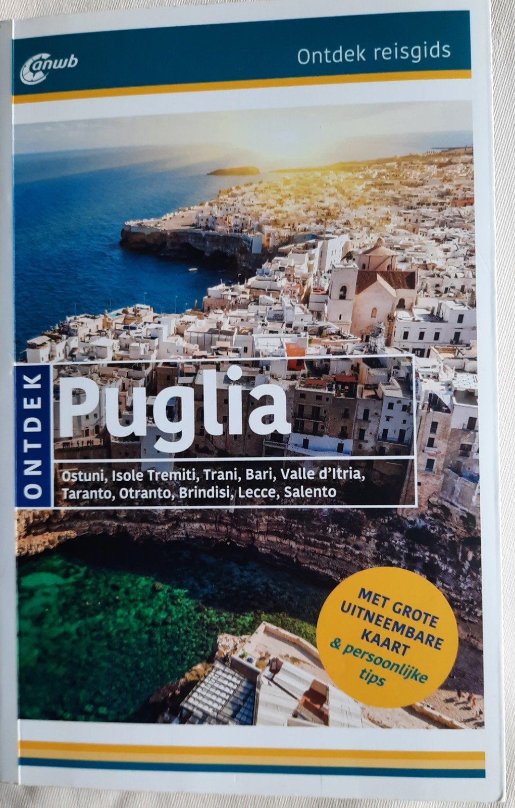 ANWB Ontdek reisgids Puglia - Italië, Europa, Ophalen of Verzenden, Zo goed als nieuw, Reisgids of -boek