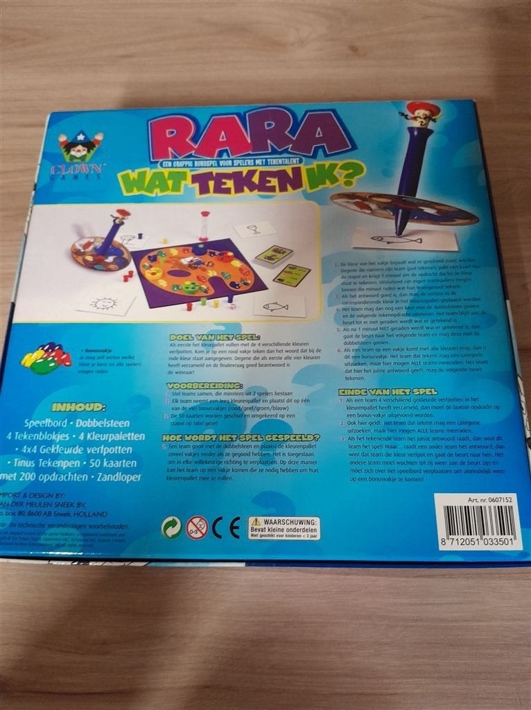 rara wat teken ik - s4437, Hobby en Vrije tijd, Gezelschapsspellen | Bordspellen, Verzenden, Zo goed als nieuw