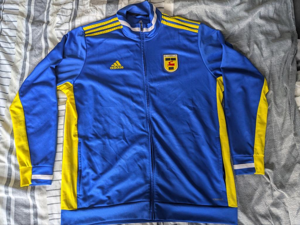 Cambuur Adidas Anthem trainingsjack maat XXL 2023/2024, Blauw, Overige maten, Ophalen of Verzenden, Zo goed als nieuw