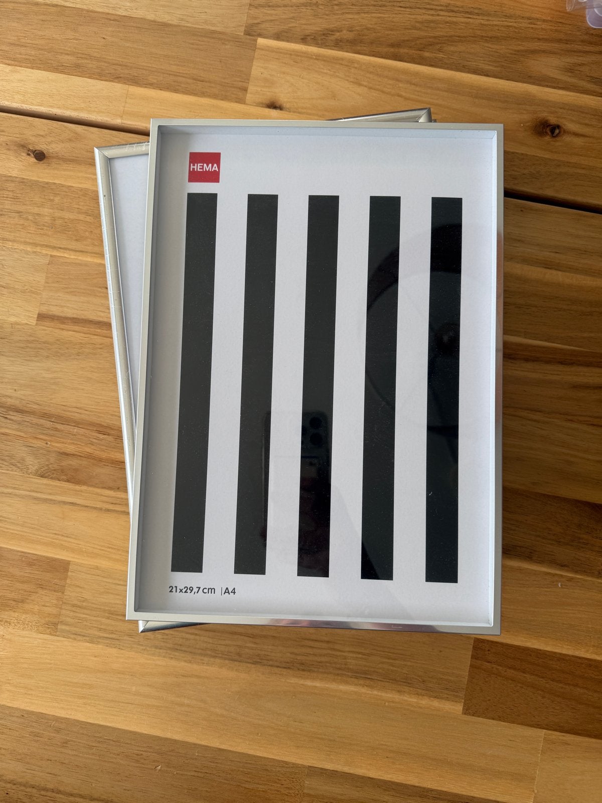 Hema Fotolijst A4 Zilverkleurig - Zo goed als nieuw, Ophalen, Kunststof, Zo goed als nieuw, Fotolijst