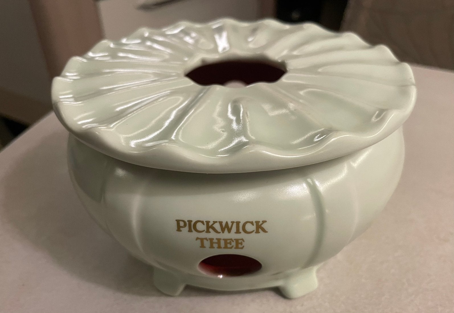 Vintage Pickwick thee waxinelichthouder, Ophalen of Verzenden, Overige stijlen, Glas, Schaal of Schalen