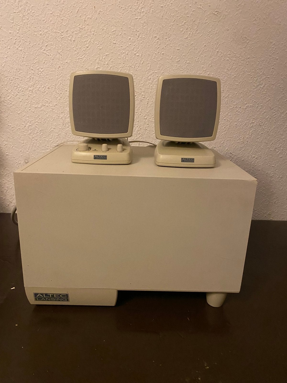Vintage computer speakers met subwoofer Altec Lansing (DELL), Computers en Software, Ophalen of Verzenden