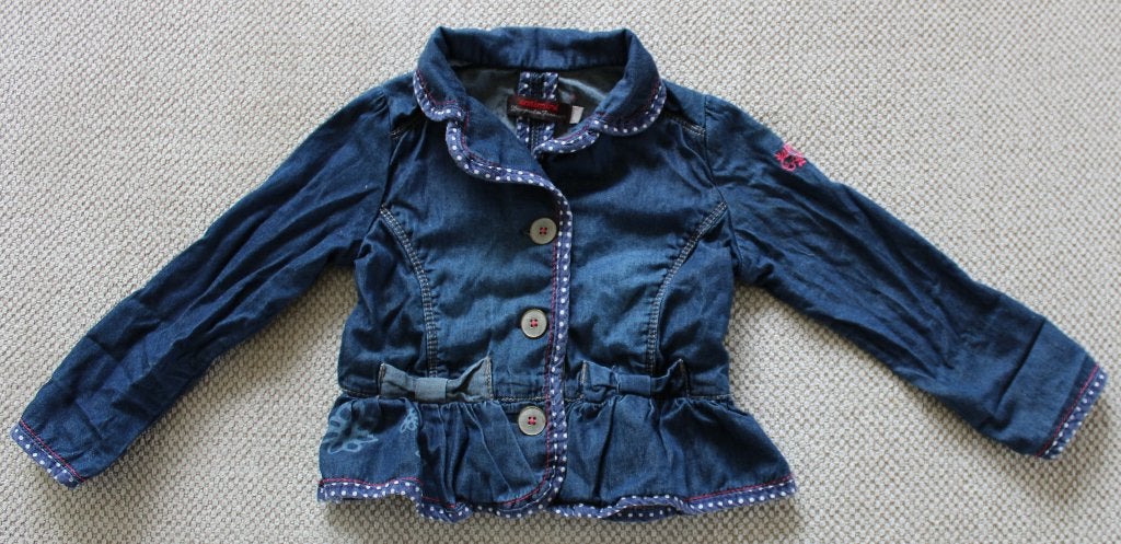 Denim zomerjas van Catimini maat 2 86 cm, Catimini, Gebruikt, Meisje, Ophalen of Verzenden