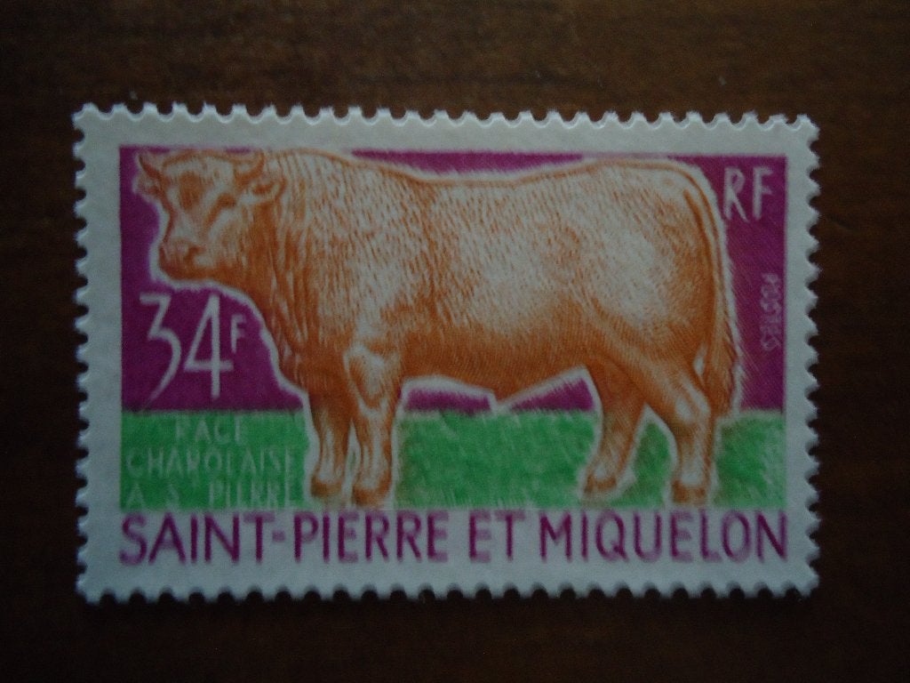 Dier Koe Stier St. Pierre&Miquelon 1970, mi. 466 ongebruikt, Ophalen of Verzenden, Postfris, Dier of Natuur