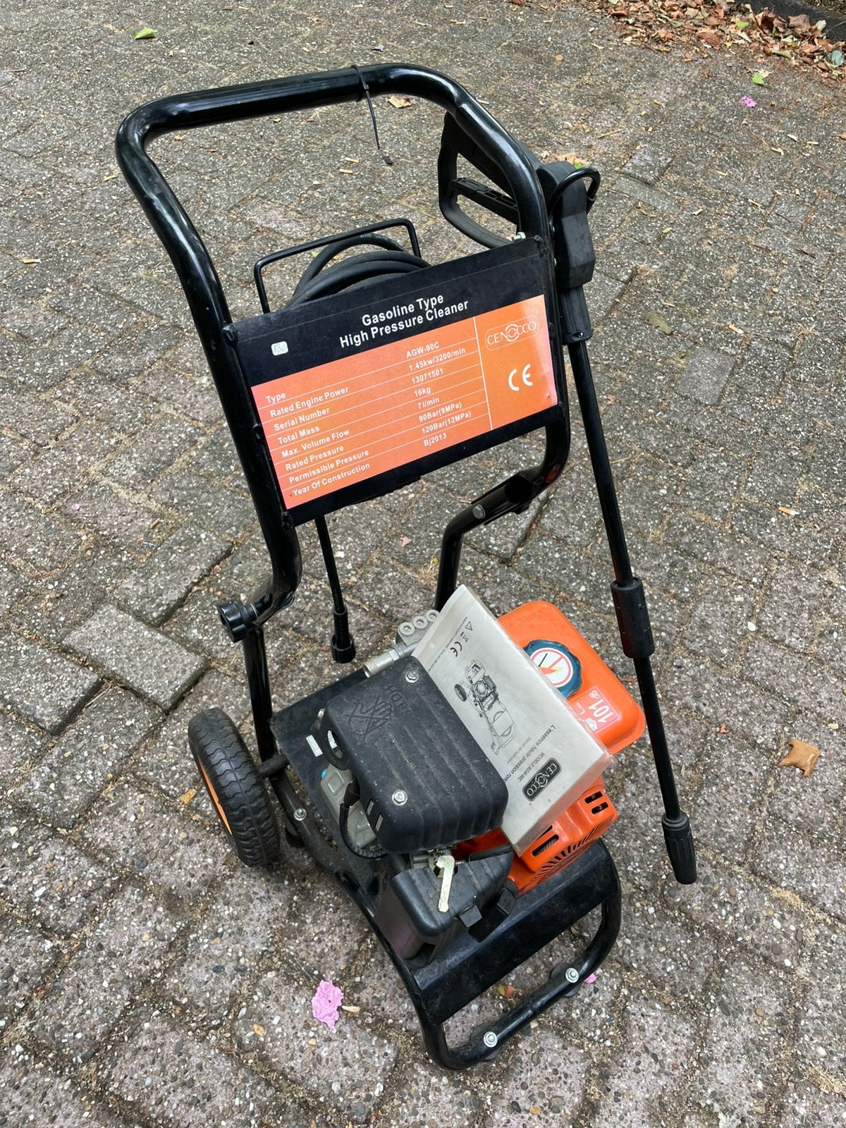 hogedrukreiniger op benzine ongebruikt, Ophalen, Zo goed als nieuw, Benzine