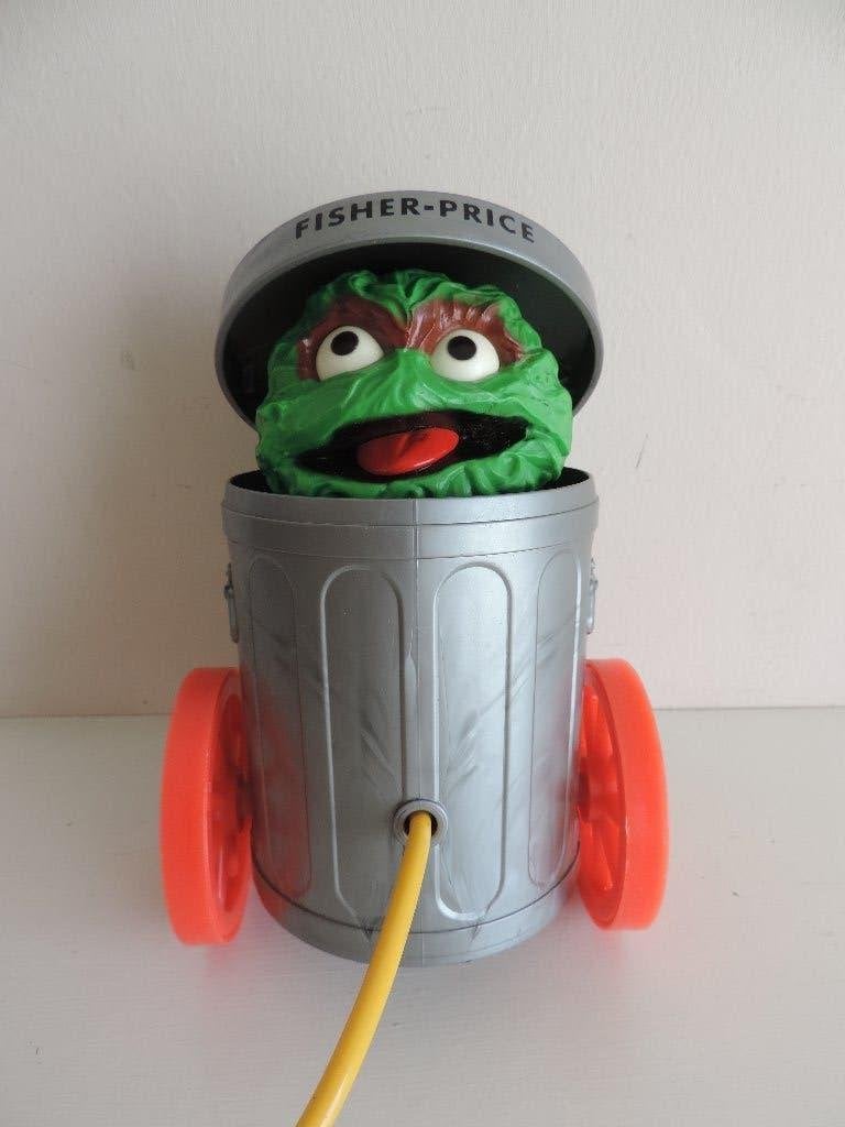 vintage Fisher-Price Oscar sesamstraat, Ophalen of Verzenden, Gebruikt, Speelset