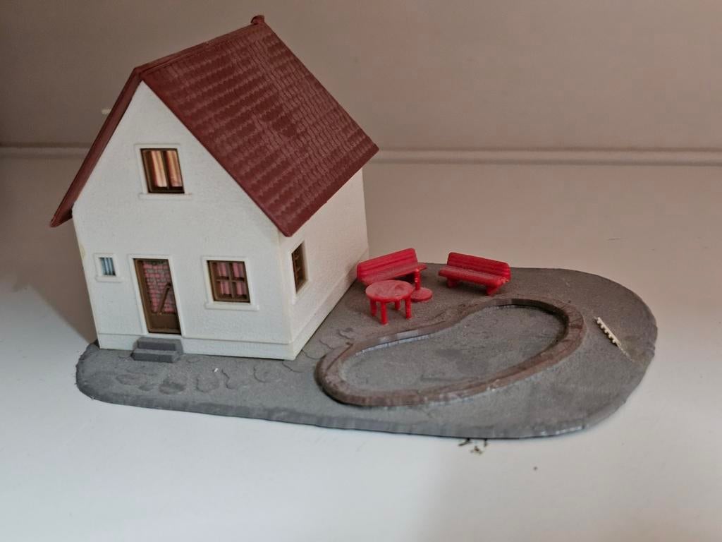 Modeltrein Ho huis met vijver, Ophalen of Verzenden, Gelijkstroom, Wagon, Roco