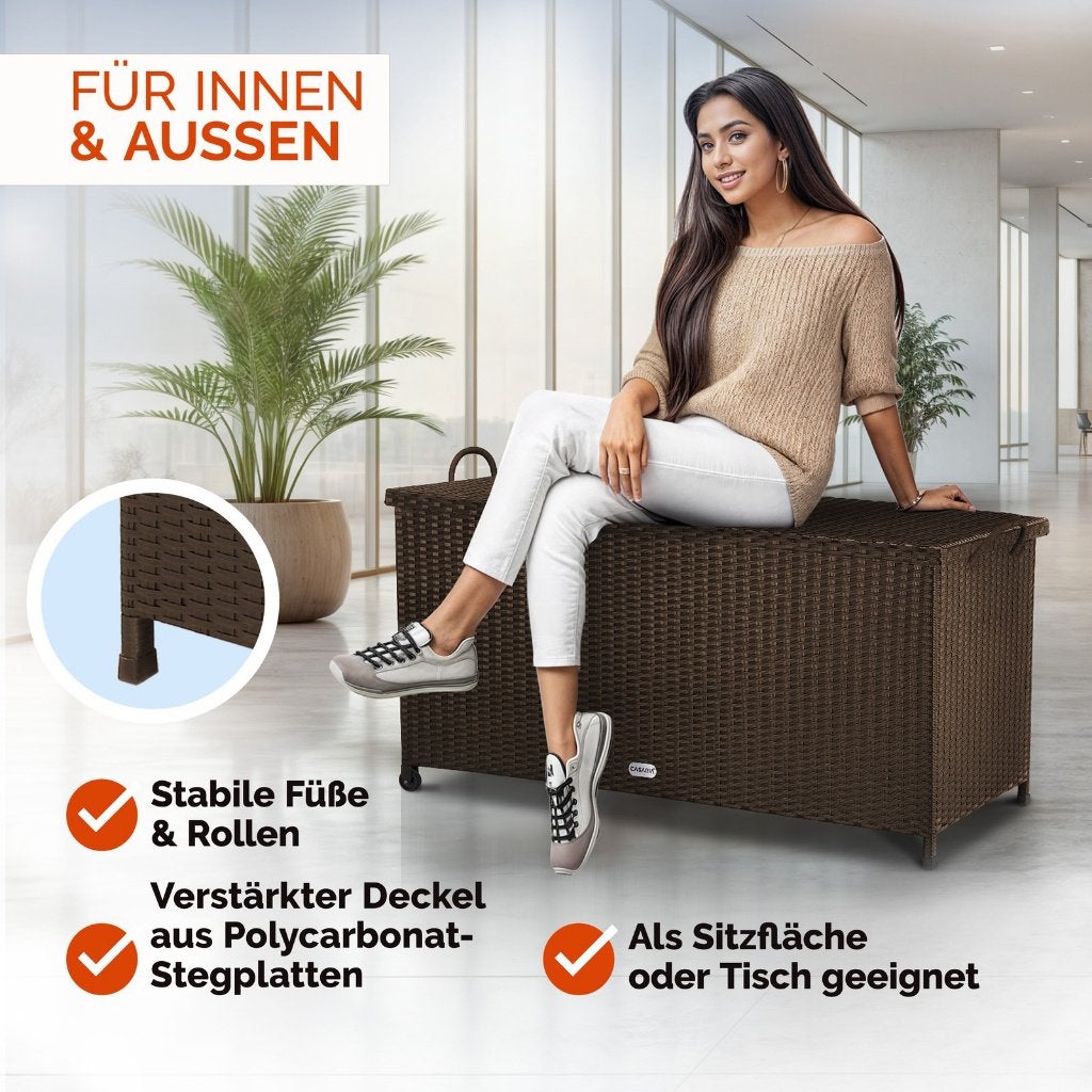 Opbergbox tuinkist + wielen 117x53x60cm 270L GRATIS BEZORGD, Tuin en Terras, Verzenden, Nieuw, Nvt, Nvt