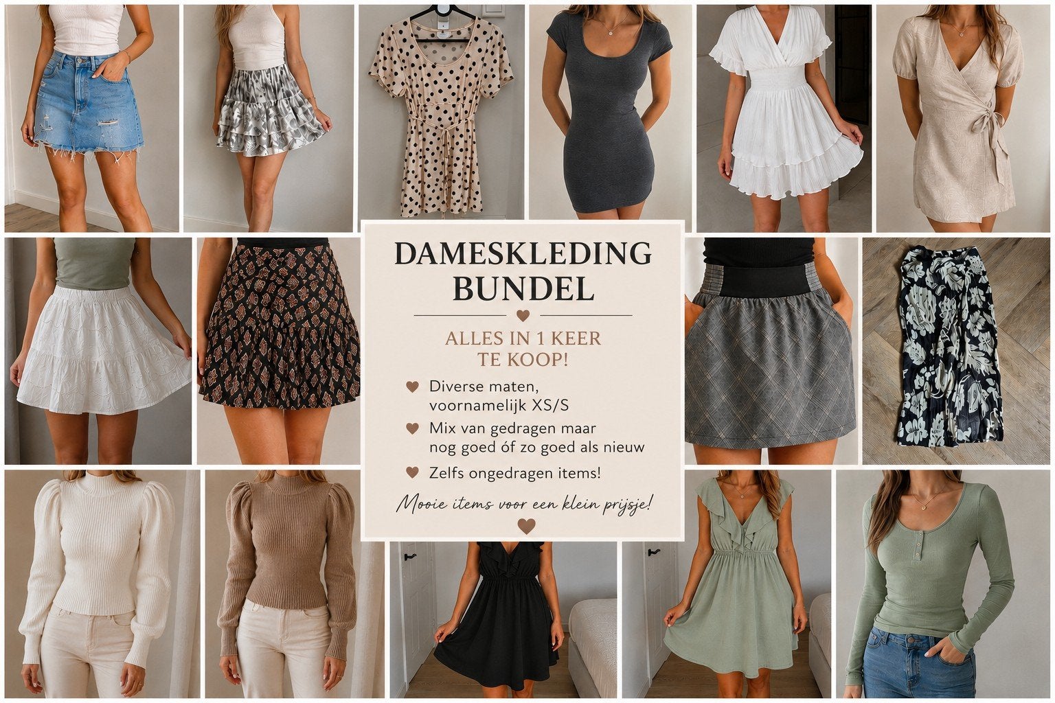 Dameskleding Bundel: Diverse Maten XS/S - Gedragen & Nieuw, Diverse merken, Ophalen, Zo goed als nieuw