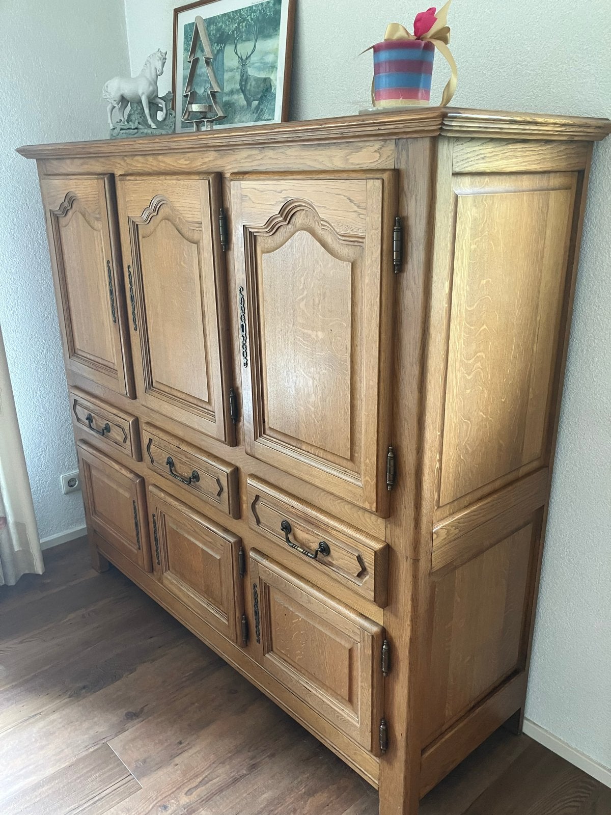 Massief eiken dressoir met veel opbergruimte, Ophalen