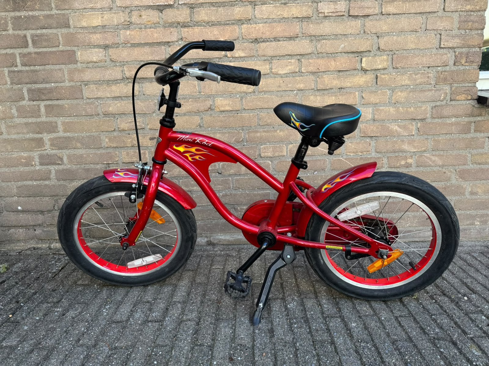 Kinderfiets 16inch mini rod, Fietsen en Brommers, Ophalen, Zo goed als nieuw, Staal