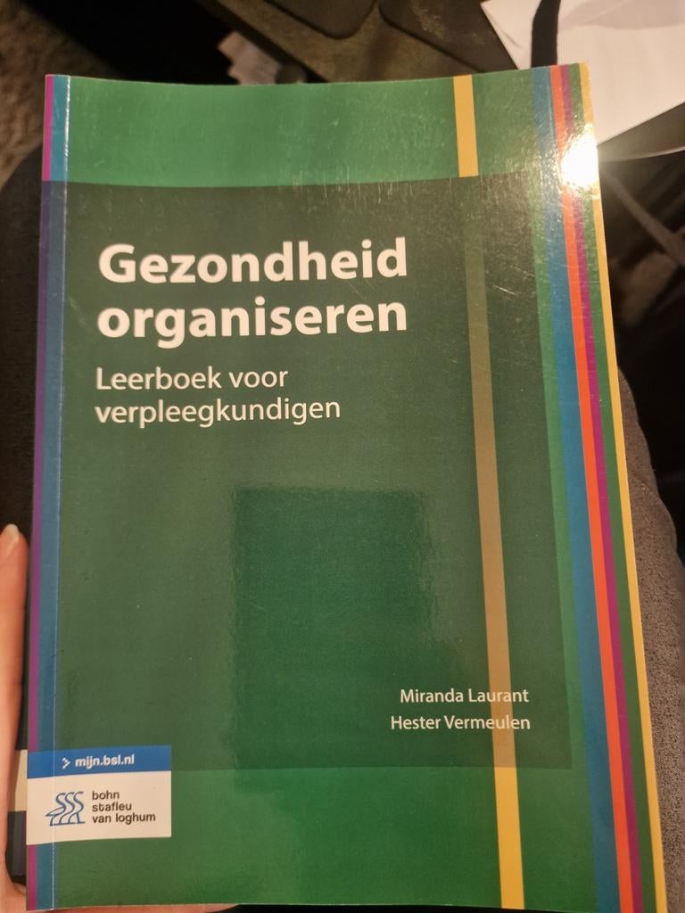 Studieboek HBO Verpleegkunde: Gezondheid organiseren, Ophalen of Verzenden, Zo goed als nieuw