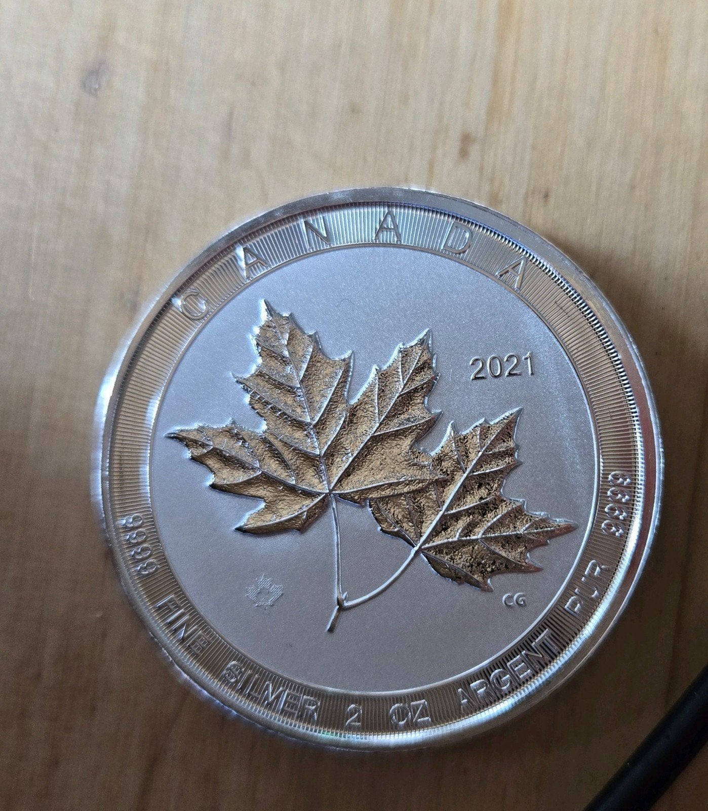 Zilver 2 oz 9999 maple leaf canada 2021 multileaf twin super, Ophalen of Verzenden, Zilver