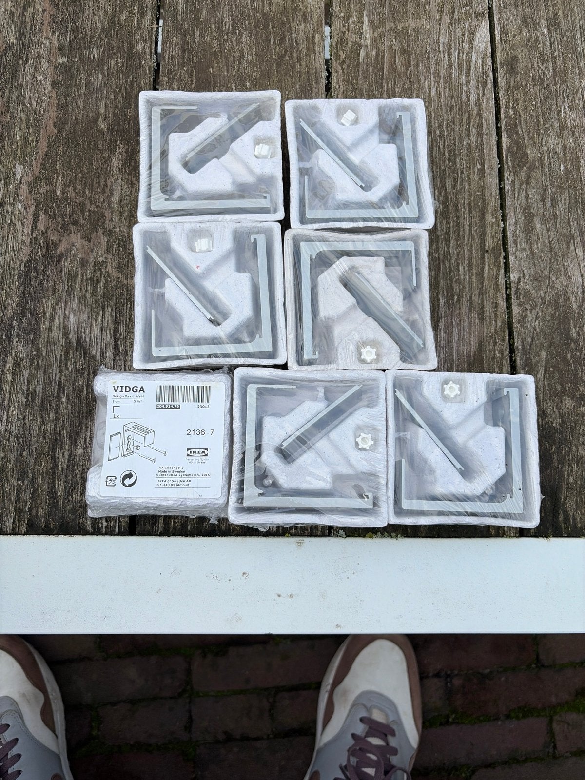 IKEA VIDGA gordijnrailsbeugels en gordijnhaken, Huis en Inrichting, Wit, Nieuw, Ophalen of Verzenden, Gordijn