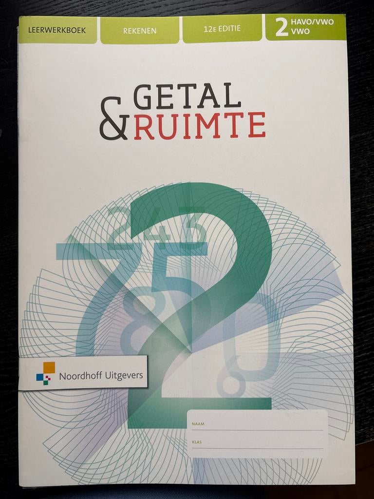Getal & Ruimte 2 HAVO/VWO 12e editie leerwerkboek, Ophalen of Verzenden, Gelezen, HAVO, Wiskunde A