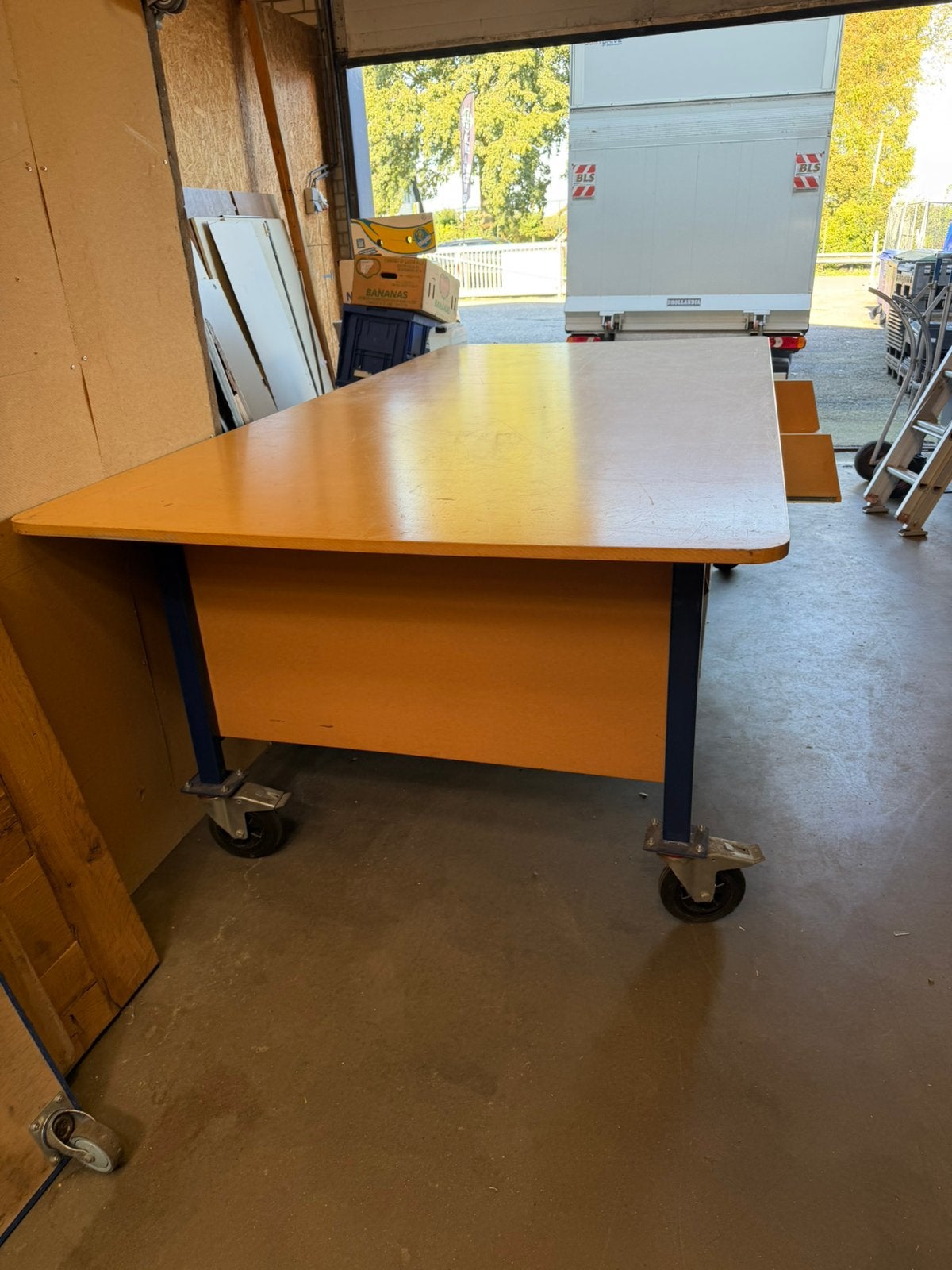 XXL Werktafel 305x153 cm – Verrijdbaar – Opbergruimte, Ophalen of Verzenden