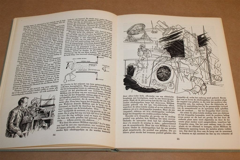 Het Atoom — Leonard de Vries, Educatief Jeugdboek 1957, Ophalen of Verzenden, Gelezen