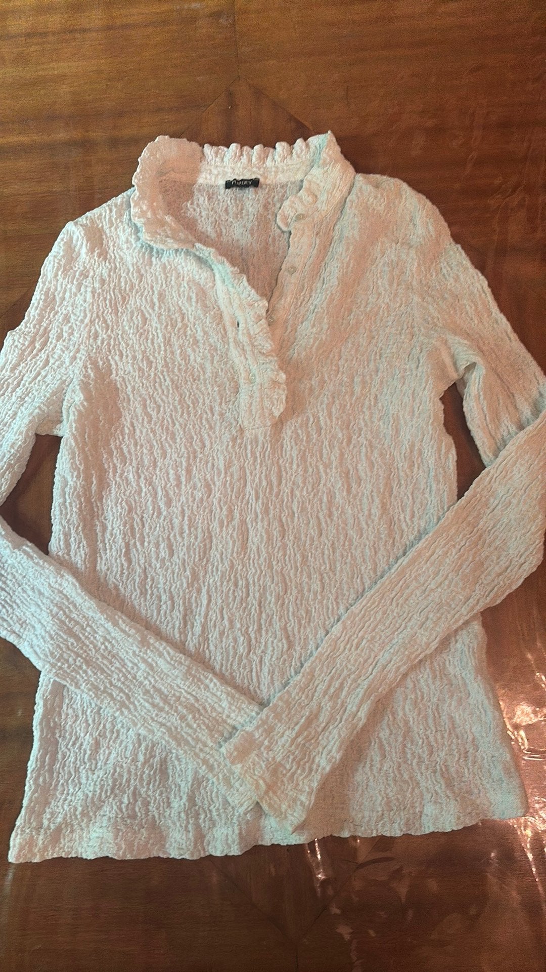 blouse wit Purdey maat M of L, Ophalen of Verzenden, Zo goed als nieuw, Maat 38/40 (M), Wit