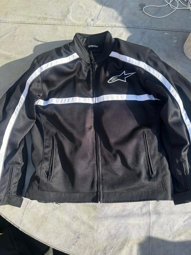 Alpinestars textiel motorjas - Zwart/Wit, Motoren, Kleding | Motorkleding, Ophalen of Verzenden, Tweedehands, Heren, Jas | textiel