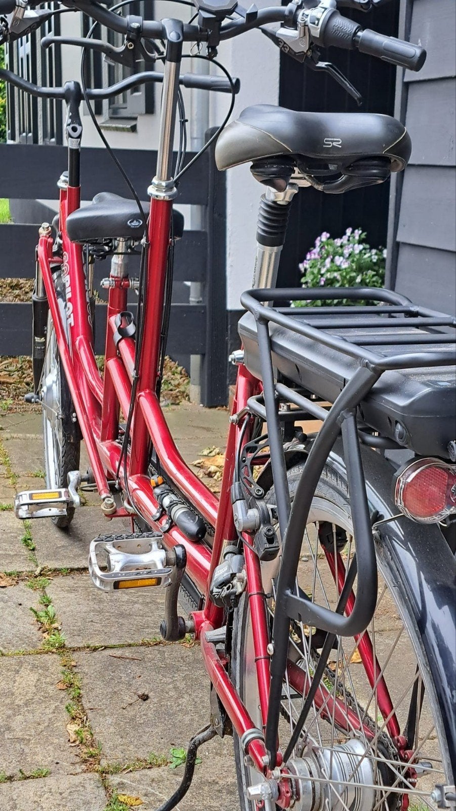 Ouder kind tandem, Fietsen en Brommers, Fietsen | Tandems, Ophalen, Minder dan 10 versnellingen, Gebruikt, Minder dan 49 cm