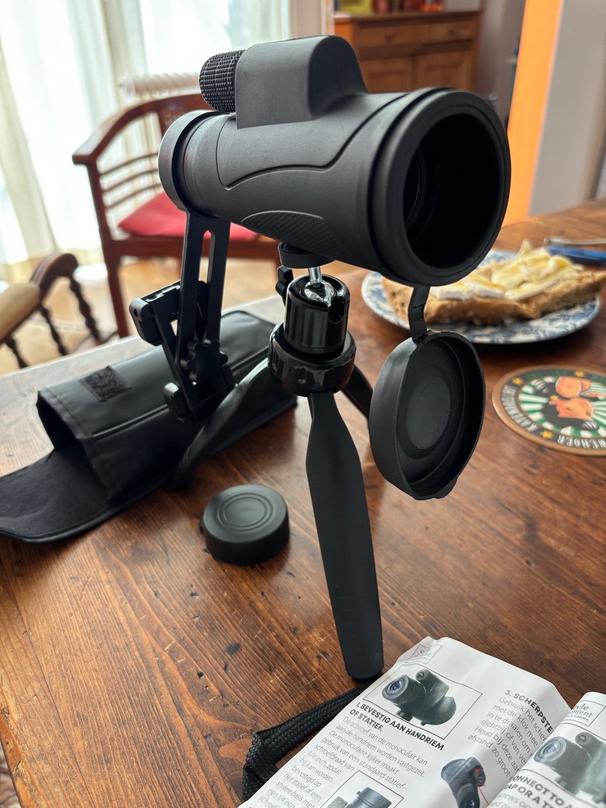 Monoculaire Telescoop met Statief en Telefoonhouder, Audio, Tv en Foto, Optische apparatuur | Telescopen, Lenzentelescoop (refractor)