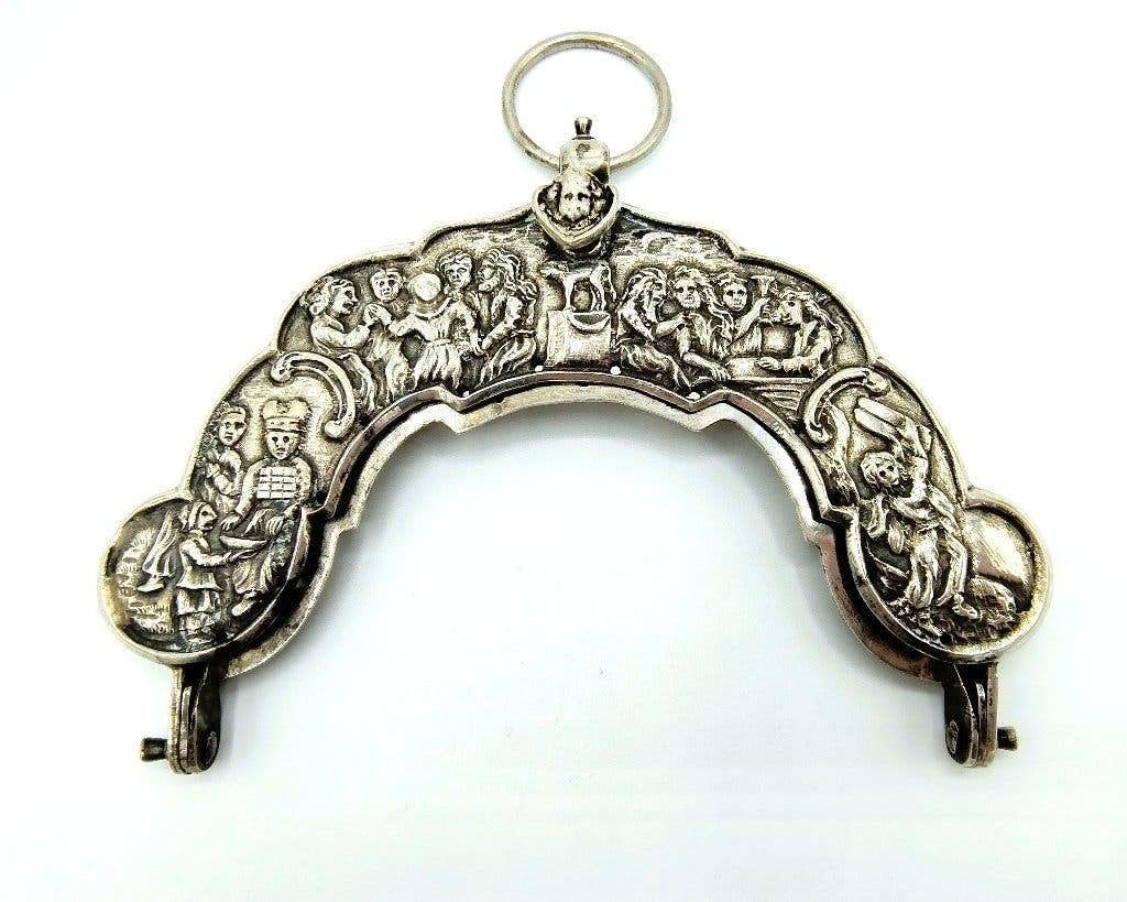 Zilveren tasbeugel, W. Edeling, Schoonhoven, ca. 1915, Verzenden, Goud