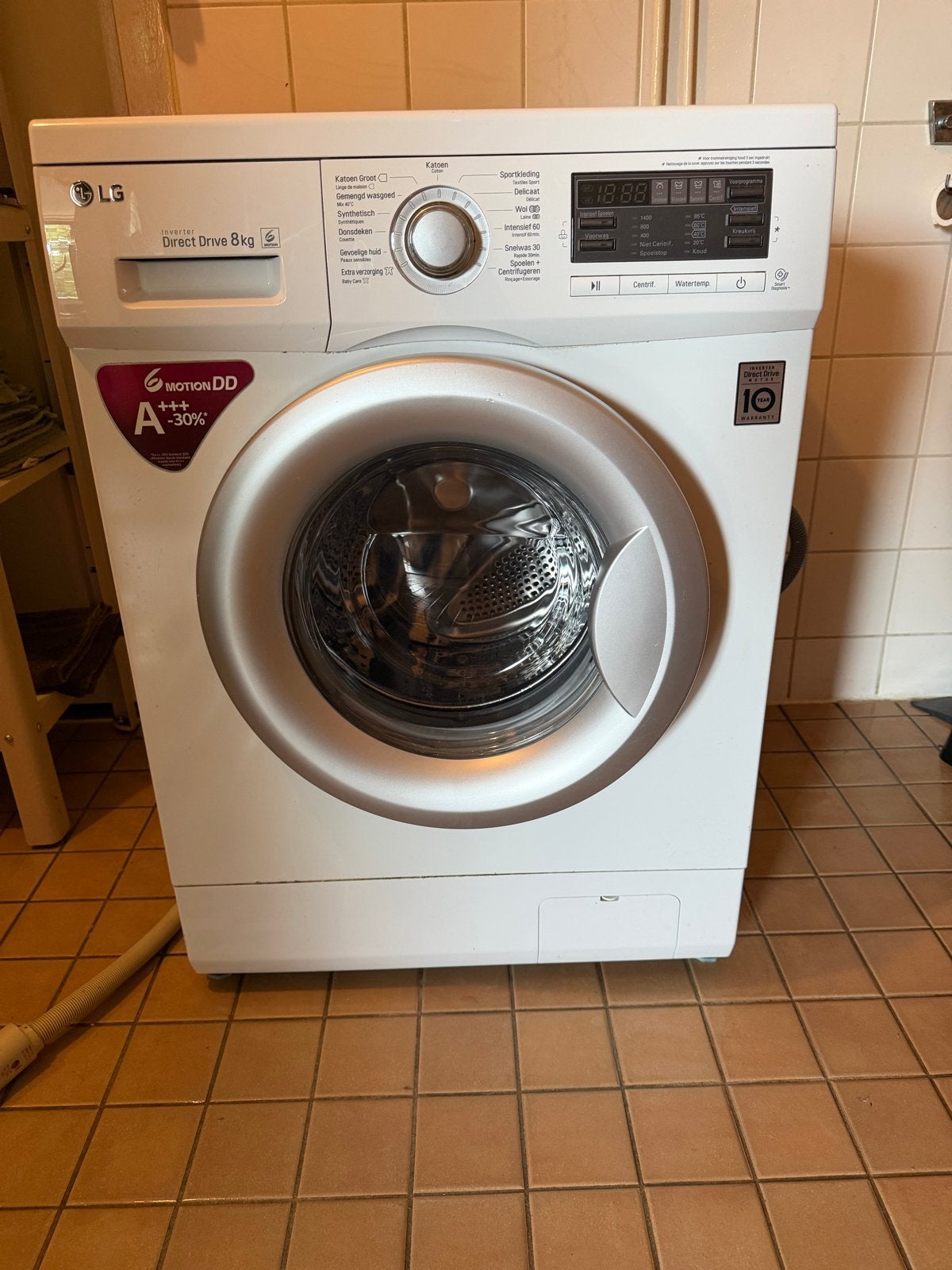LG Direct Drive 8kg Wasmachine A+++, Witgoed en Apparatuur, Wasmachines, Gebruikt, Voorlader, 8 tot 10 kg, 85 tot 90 cm, 1200 tot 1600 toeren