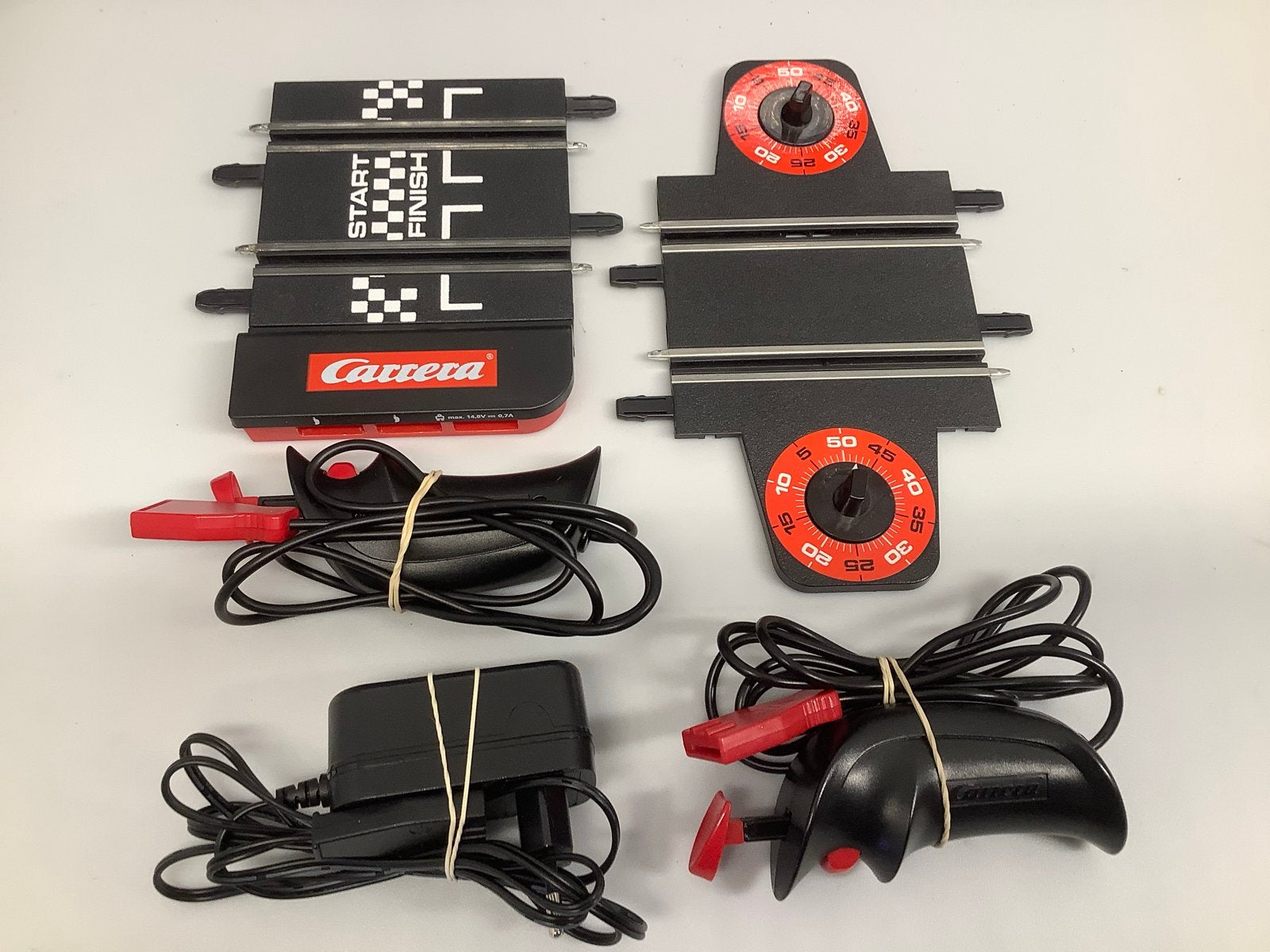 Carrera Racebaan ondedelen: voeding, start, controllers en, Gebruikt, Onderdelen, Carrera, Ophalen of Verzenden