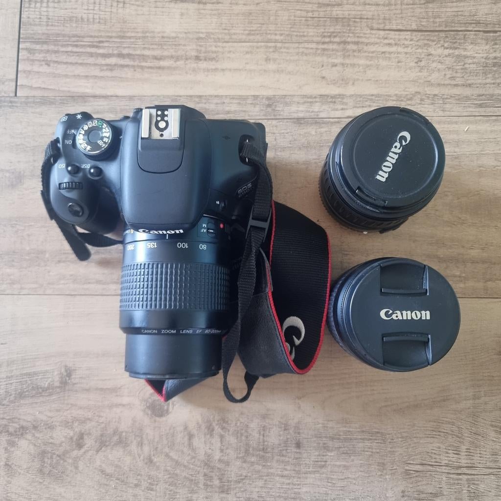 Camera Canon 600D + 3 lenzen, Audio, Tv en Foto, Fotocamera's Digitaal, 18 Megapixel, Gebruikt, Spiegelreflex, Canon
