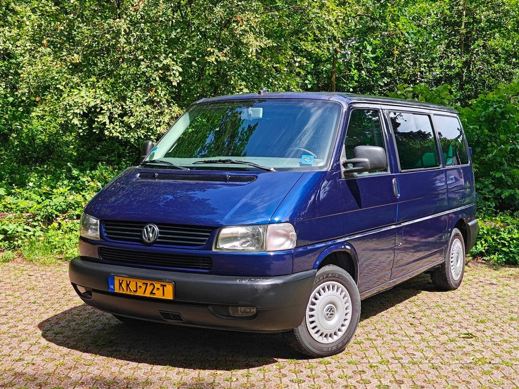 Volkswagen Multivan T4 Benzine Airco 2.5 Youngtimer!, Voorwielaandrijving, Gebruikt, Overige carrosserieën, Blauw