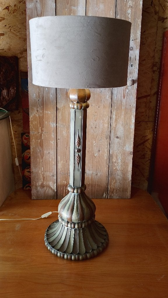 Oosterse lamp van messing en koper 1 meter H, Ophalen of Verzenden