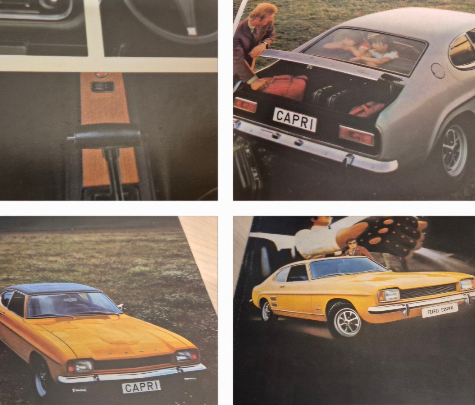 1970 1e type Ford Capri coupés Nederlandse folder óók vinyl, Ophalen of Verzenden, Zo goed als nieuw, Ford