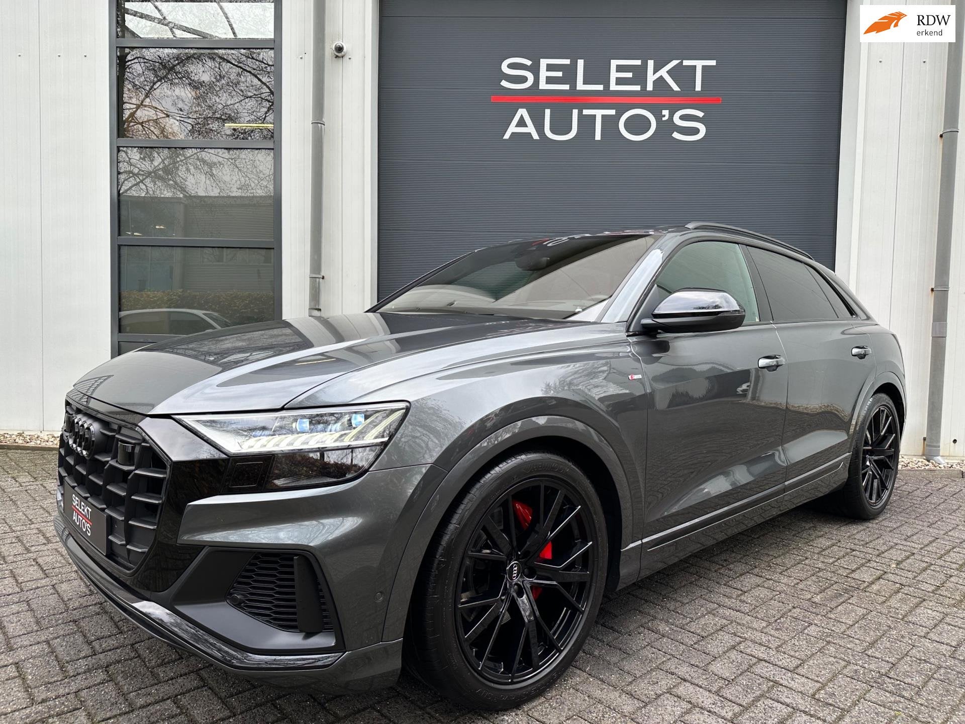 Audi Q8 55 TFSI Quattro S-Line 4W-Best/B&O 3D/RS-Zetels/Alca, Auto's, Automaat, Gebruikt, 2995 cc, Q8