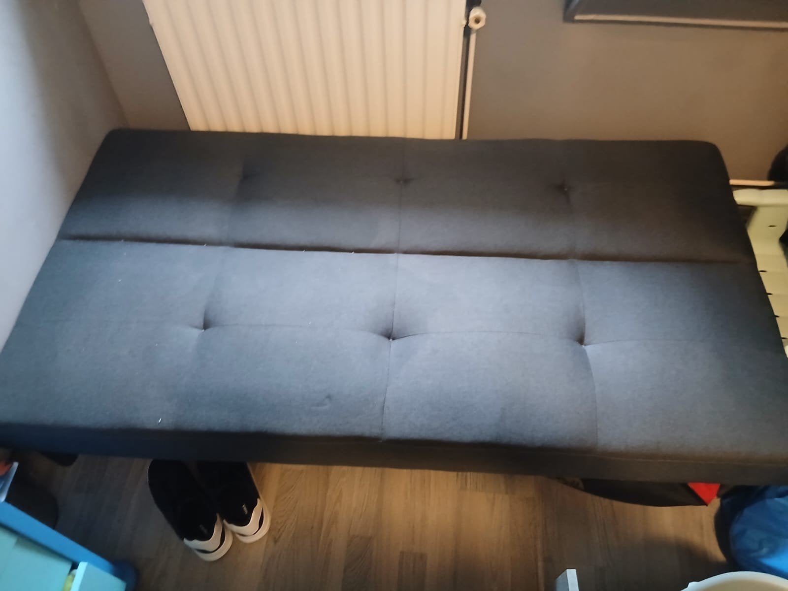 Antraciet/grijze slaapbank, Ophalen, Gebruikt, Eenpersoons, Overige maten